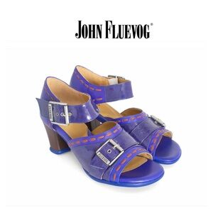 John Fluevog Vibrant Blue Sandals